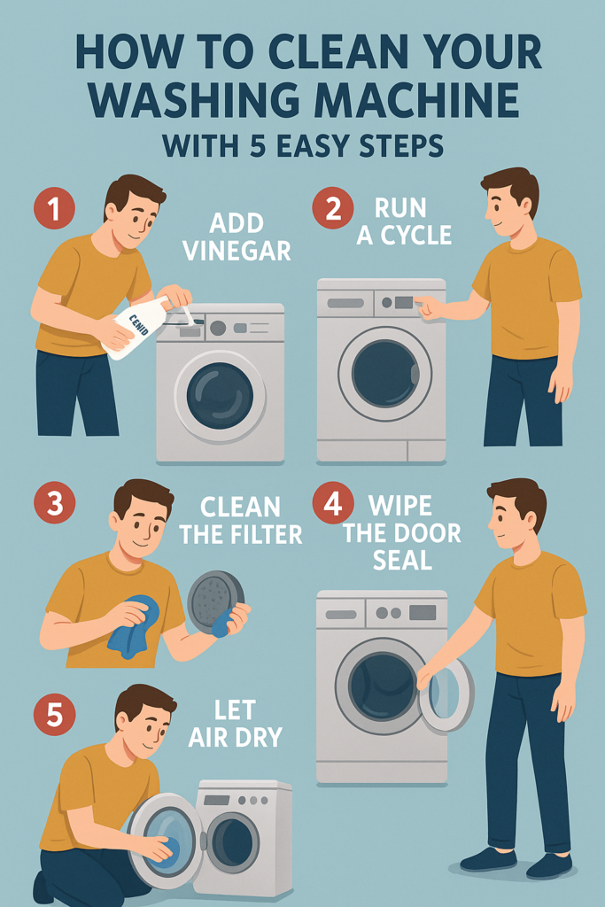 Step by Step Guide About How to clean your washing Machine