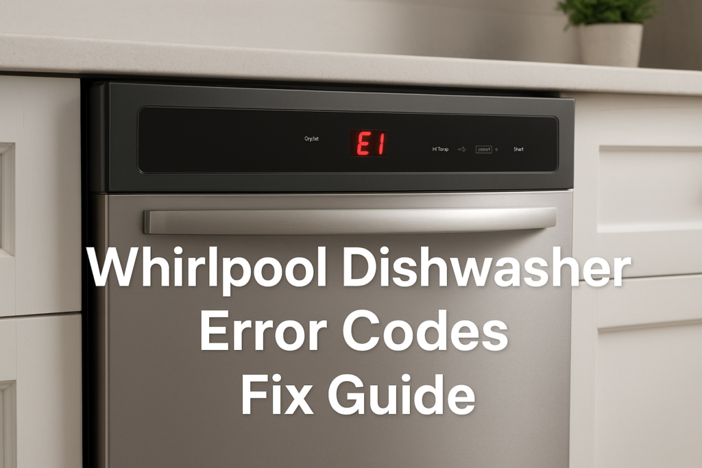 Whirlpool Dishwasher Error Codes Fix Guide