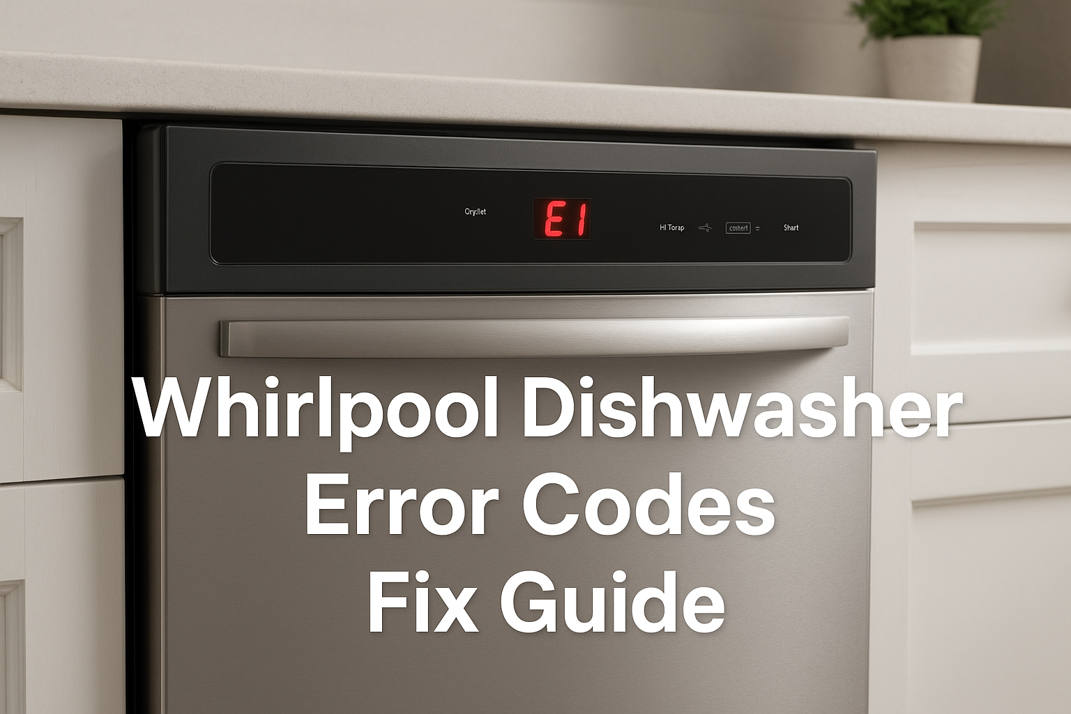 Whirlpool Dishwasher Error Codes: Ultimate Guide to Quick Fixes