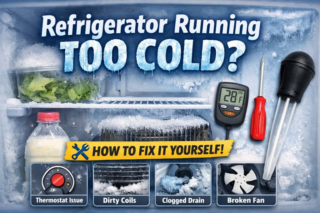 refrigerators run too cold, how to troubleshoot the problem, and simple DIY solutions