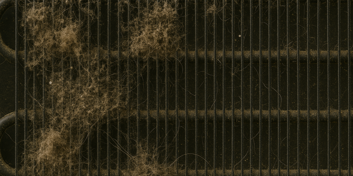 Refrigerator-Coils-blocked Fridge coils are covered or blocked with dust, pet hair, or debris